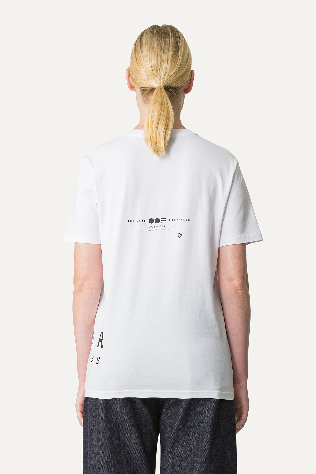 COTTON T-SHIRT WITH LOGO - WHITE - OOF WEAR