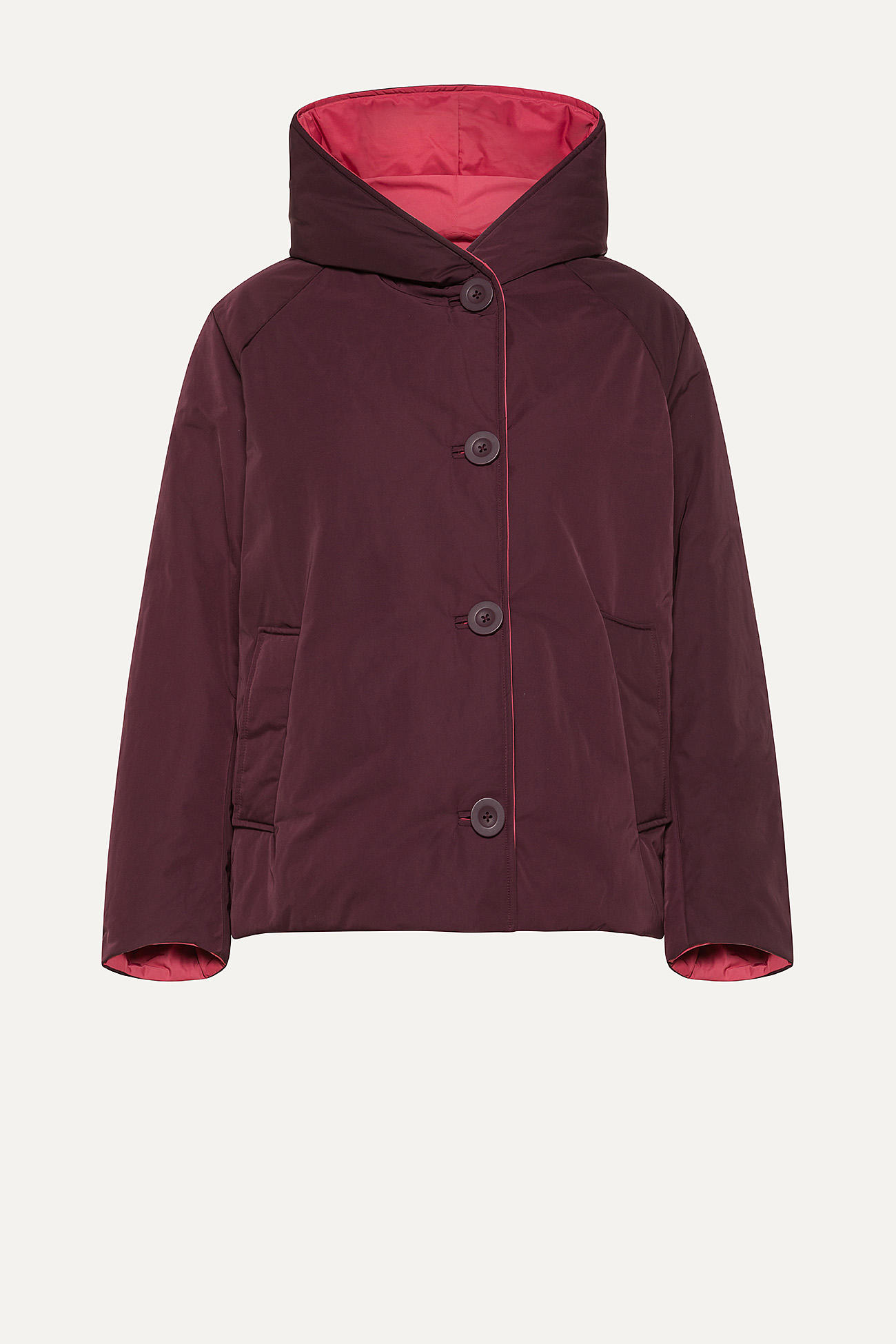 SHAPE MEMORY NYLON REVERSIBLE JACKET 9006  - PLUM/DUST ROSE - OOF WEAR