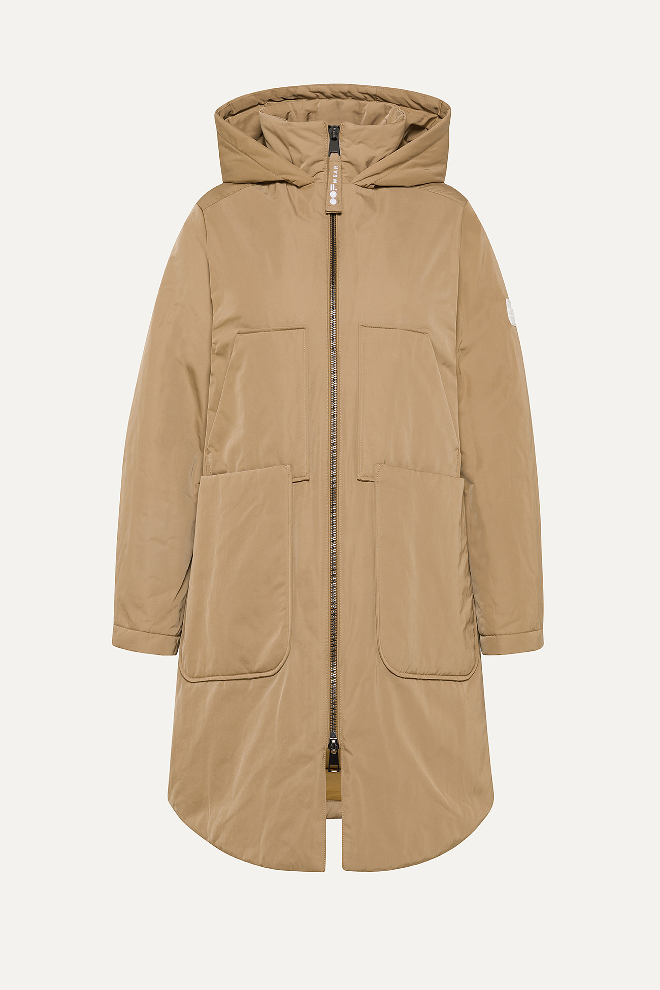 LONG PARKA 9094 IN SHAPE MEMORY NYLON - CAMEL - OOF WEAR