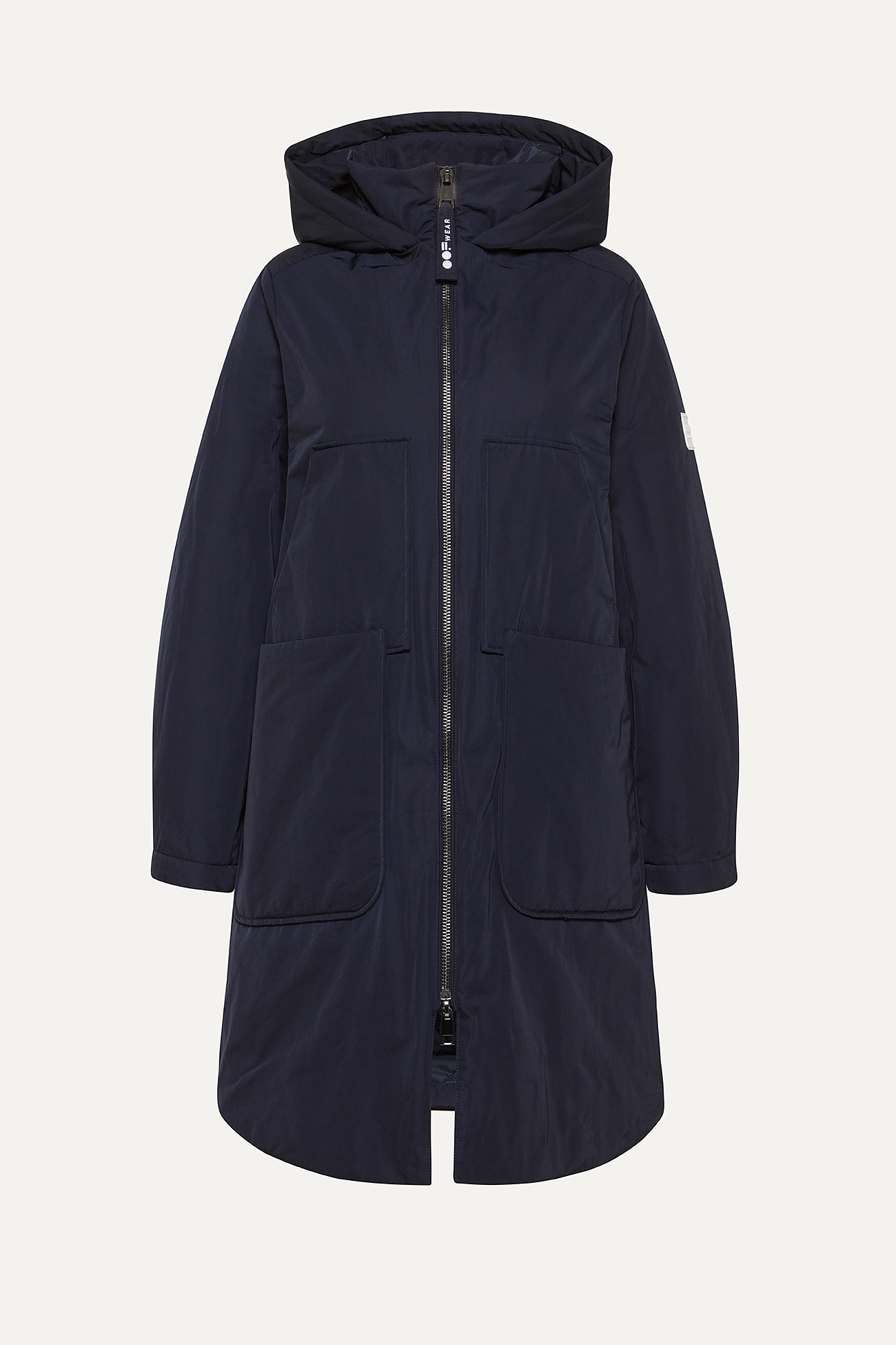 LONG PARKA 9094 IN SHAPE MEMORY NYLON - DARK BLUE - OOF WEAR