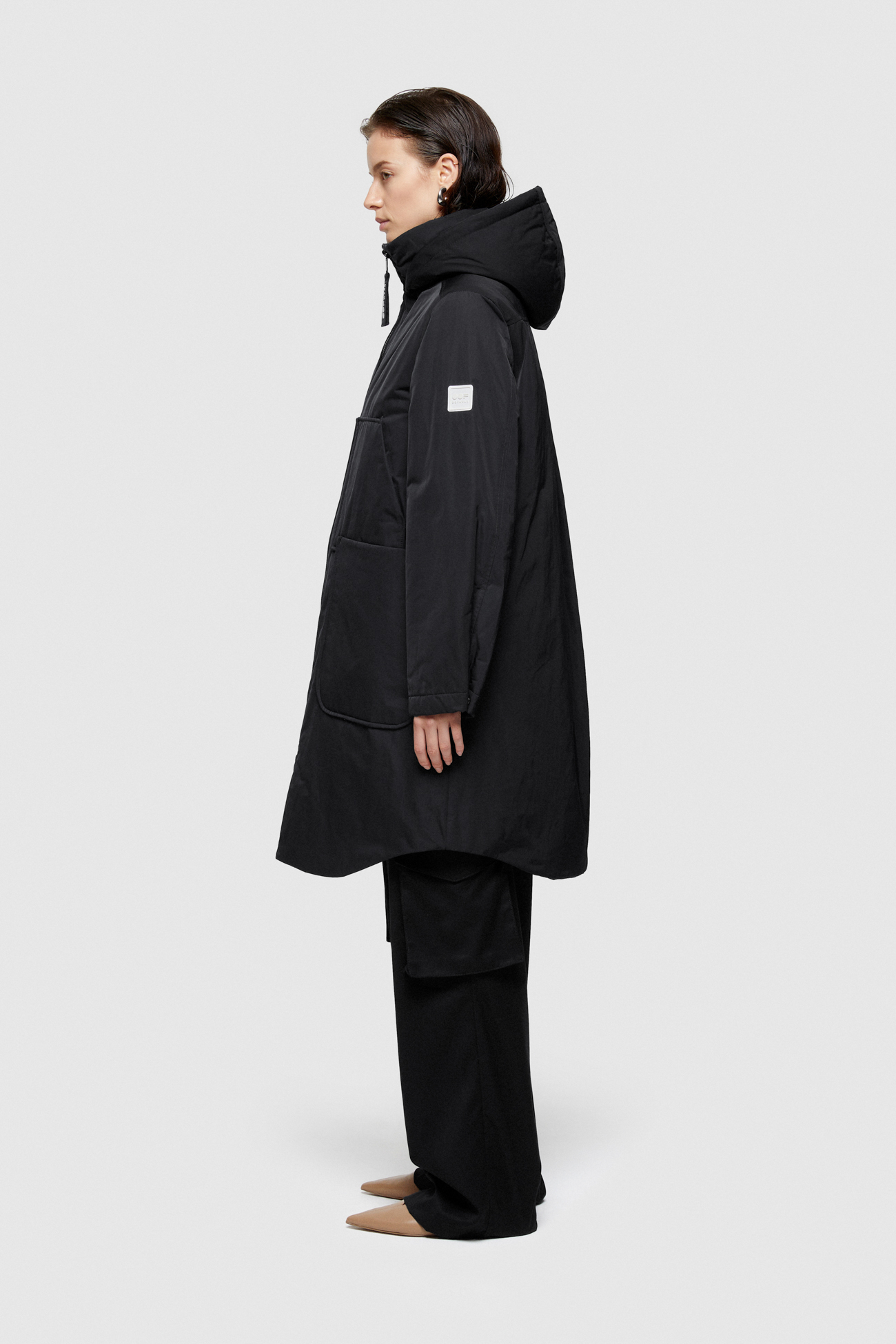 PARKA LUNGO 9094 IN NYLON MEMORY  - NERO - OOF WEAR