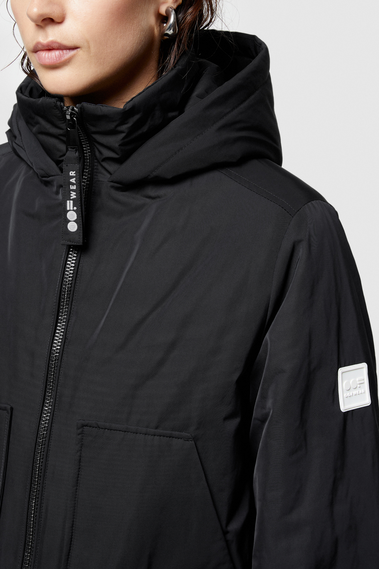 PARKA LUNGO 9094 IN NYLON MEMORY  - NERO - OOF WEAR