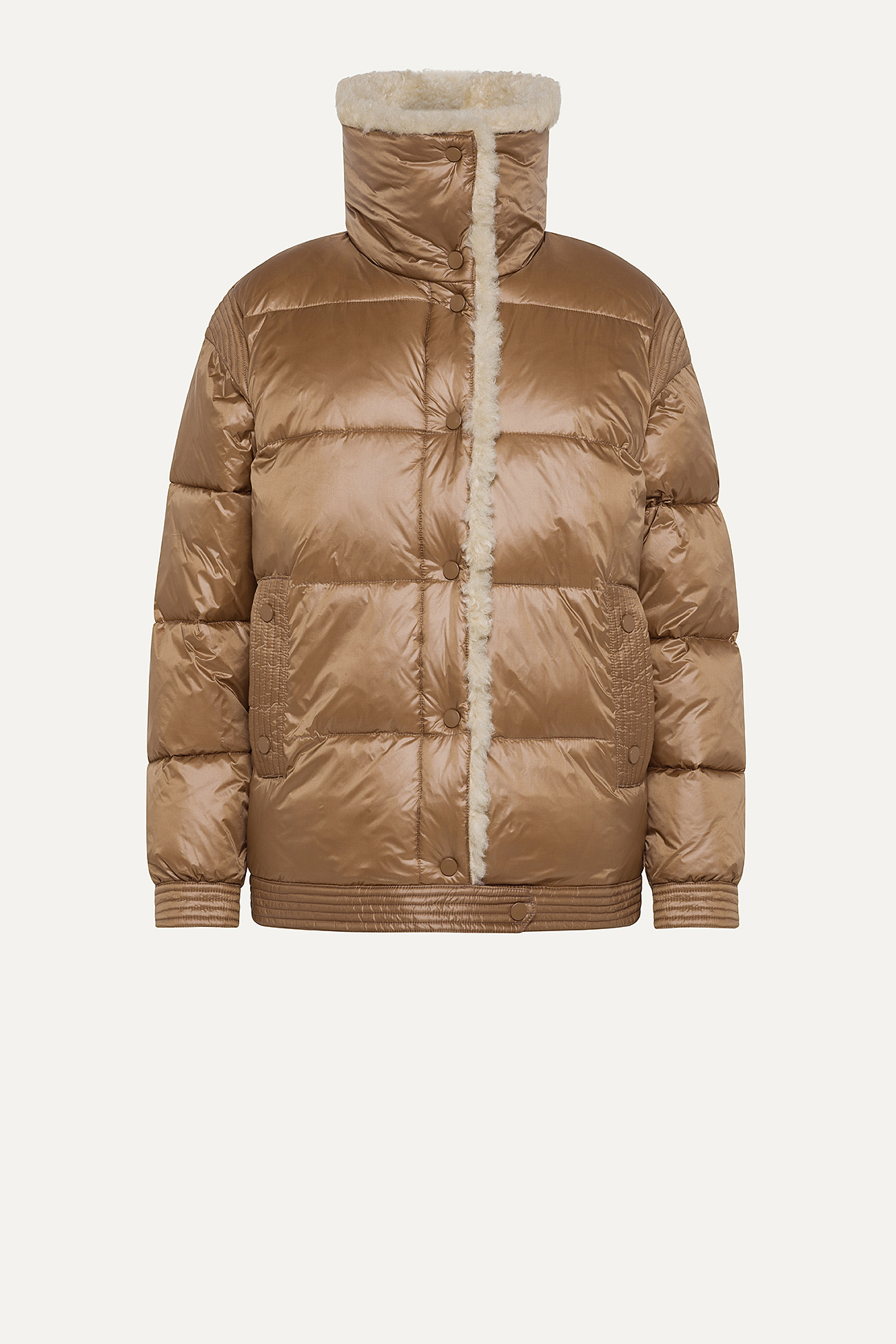 IRIDESCENT NYLON SHORT JACKET 9247  - SAND - OOF WEAR