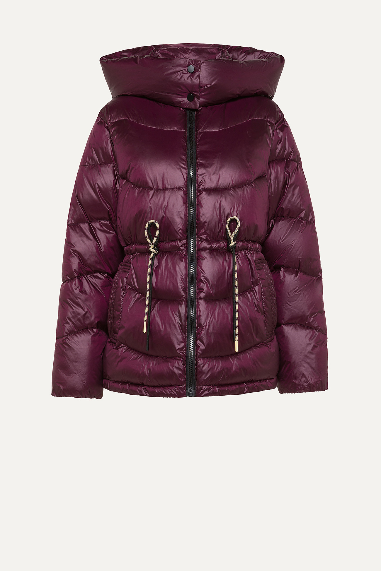 IRIDESCENT NYLON SHORT JACKET 9248  - PLUM - OOF WEAR