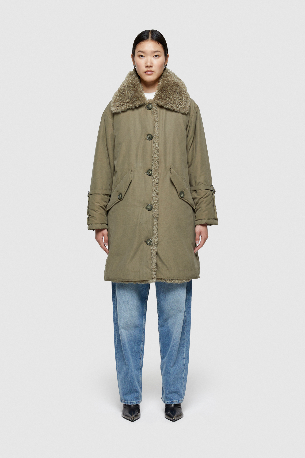 PARKA 9254 IN COTONE - OLIVE/MILITARY - OOF WEAR