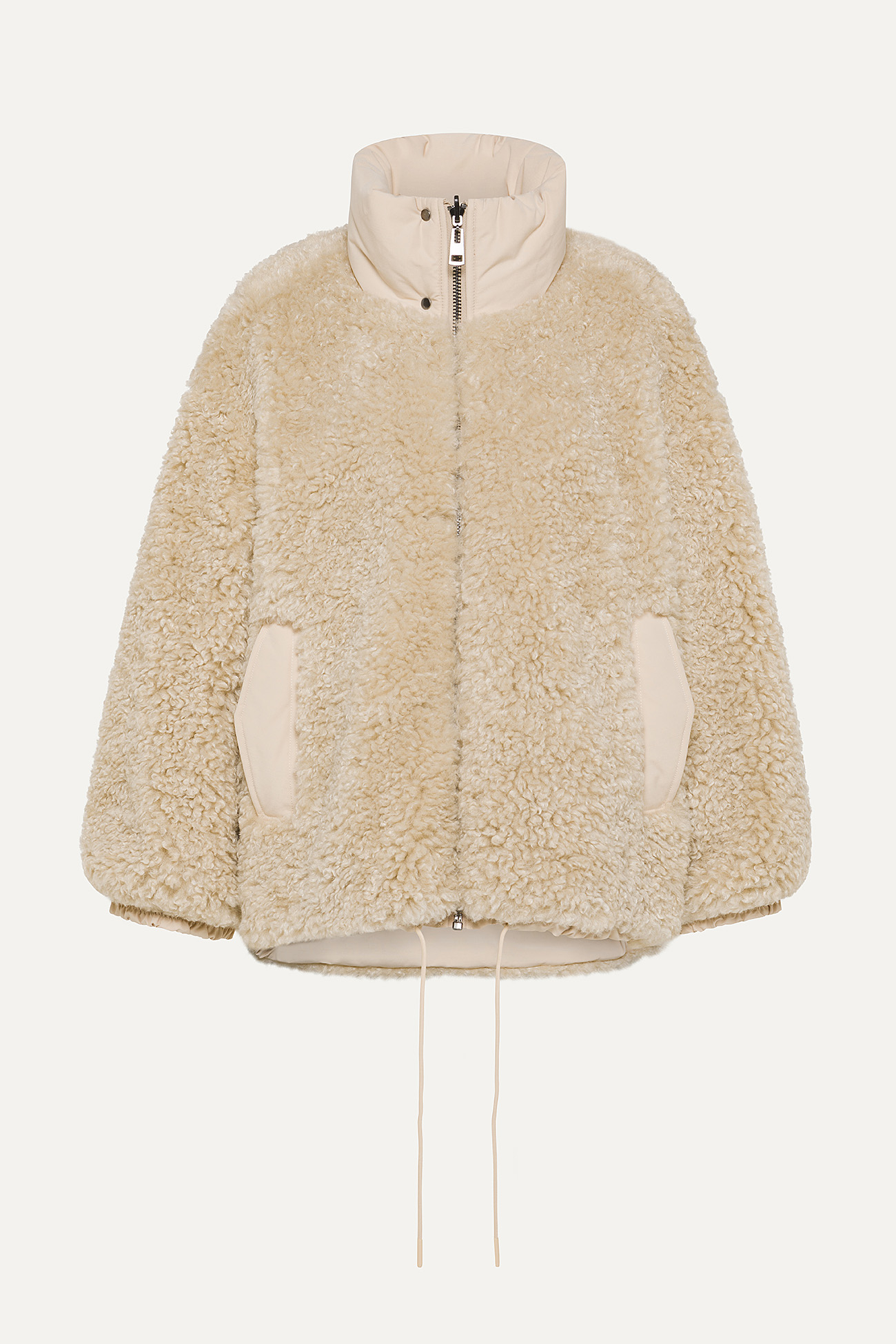 FAUX FUR AND COTTON REVERSIBLE JACKET 9256  - ECRU/NATURAL - OOF WEAR