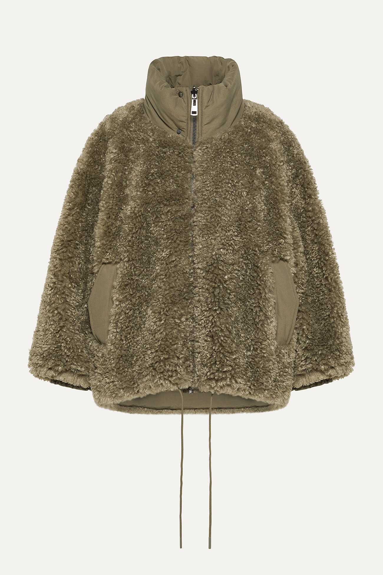 FAUX FUR AND COTTON REVERSIBLE JACKET 9256  - OLIVE/MILITARY - OOF WEAR