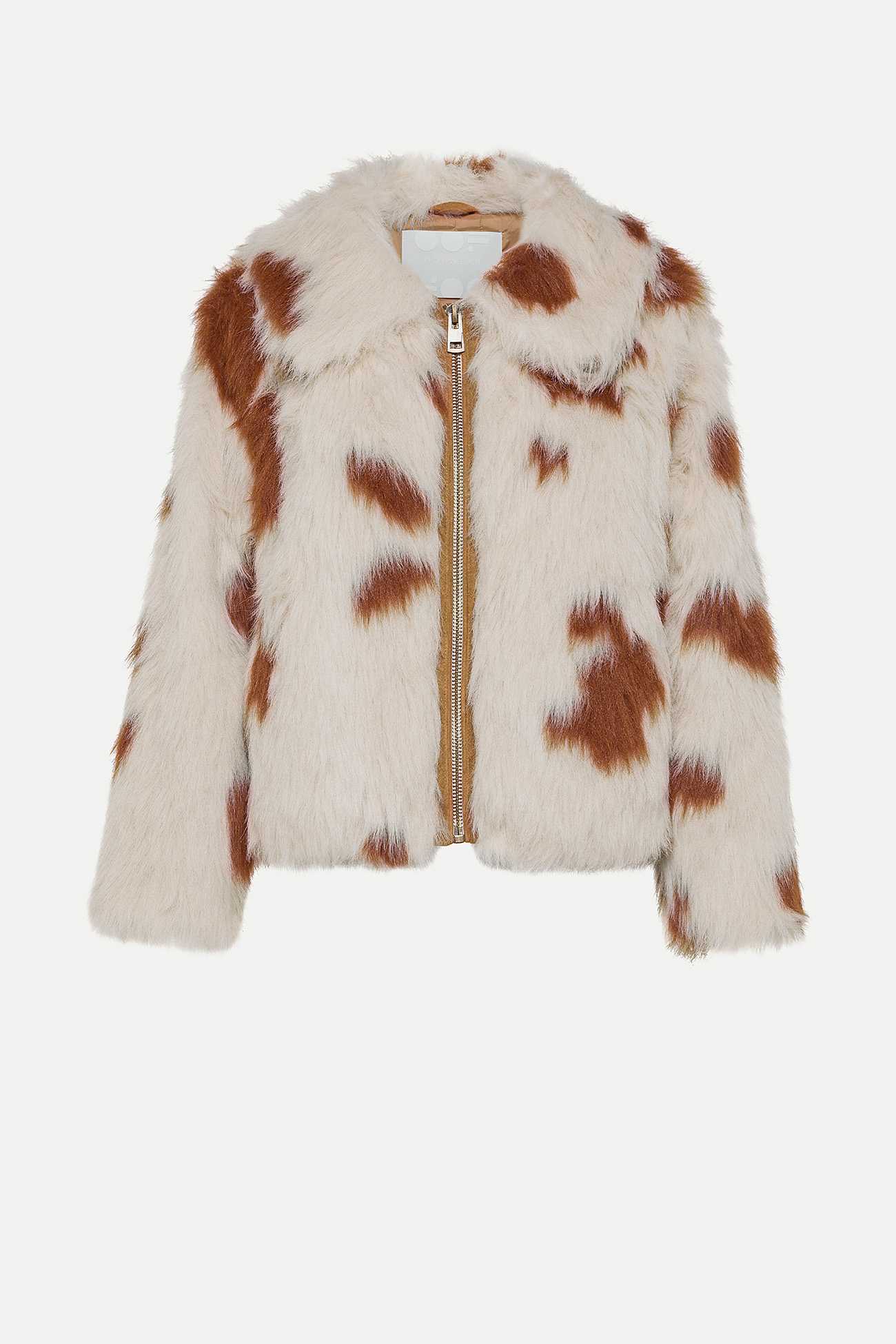 FAUX FUR SHORT JACKET 9258  - NATURAL/BROWN - OOF WEAR