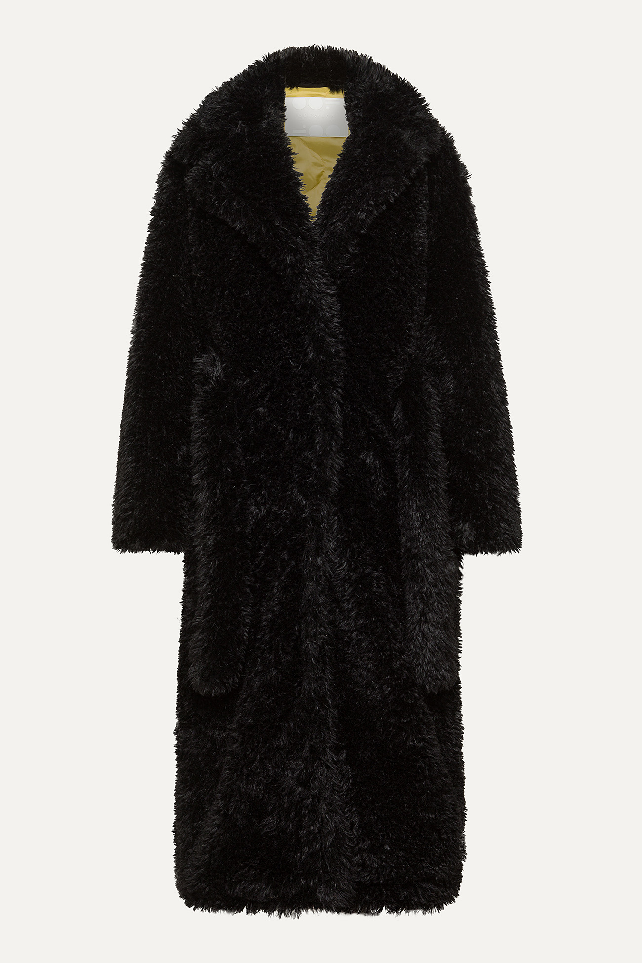 CAPPOTTO LUNGO 9259 IN ECO-PELLICCIA - NERO - OOF WEAR