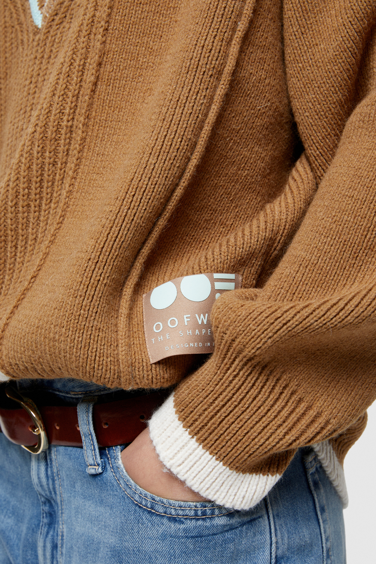 MOHAIR WOOL BLEND SWEATER  4073 - ALMOND - OOF WEAR