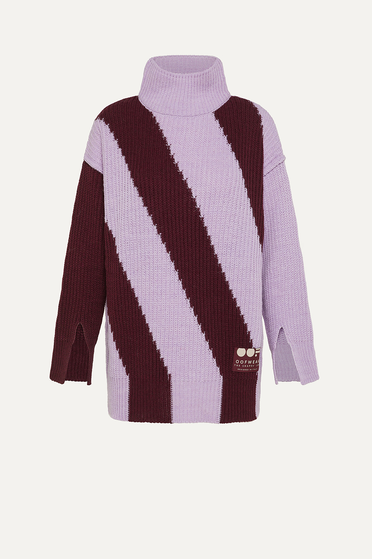 MAGLIONE 4074 IN MISTA LANA MOHAIR - LILLA/PRUGNA - OOF WEAR