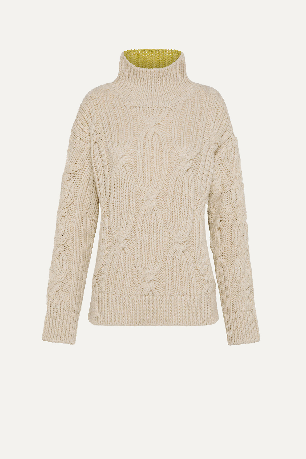 WOOL AND VISCOSE BLEND SWEATER 4076  - BUTTER/ACID - OOF WEAR