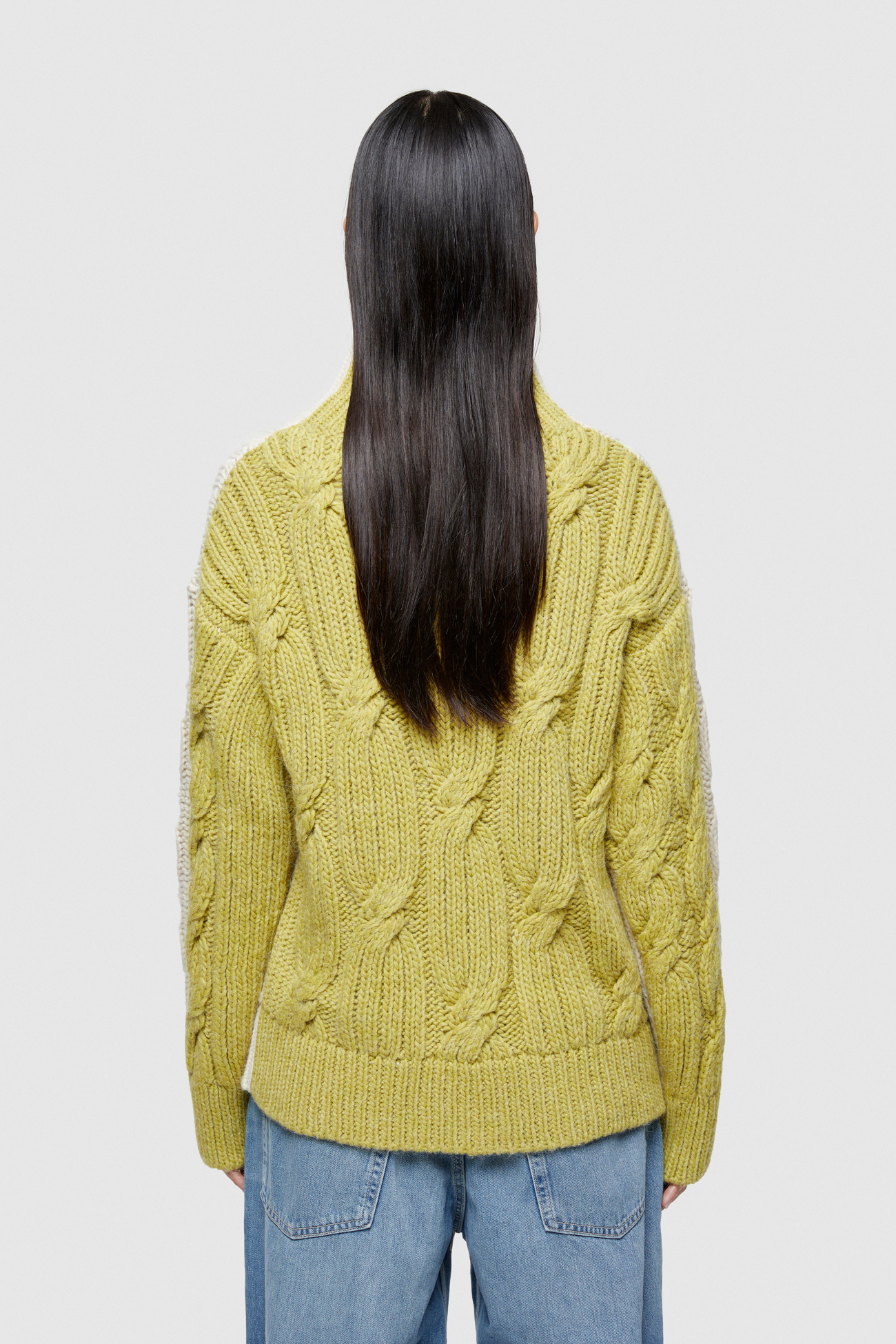 WOOL AND VISCOSE BLEND SWEATER 4076  - BUTTER/ACID - OOF WEAR