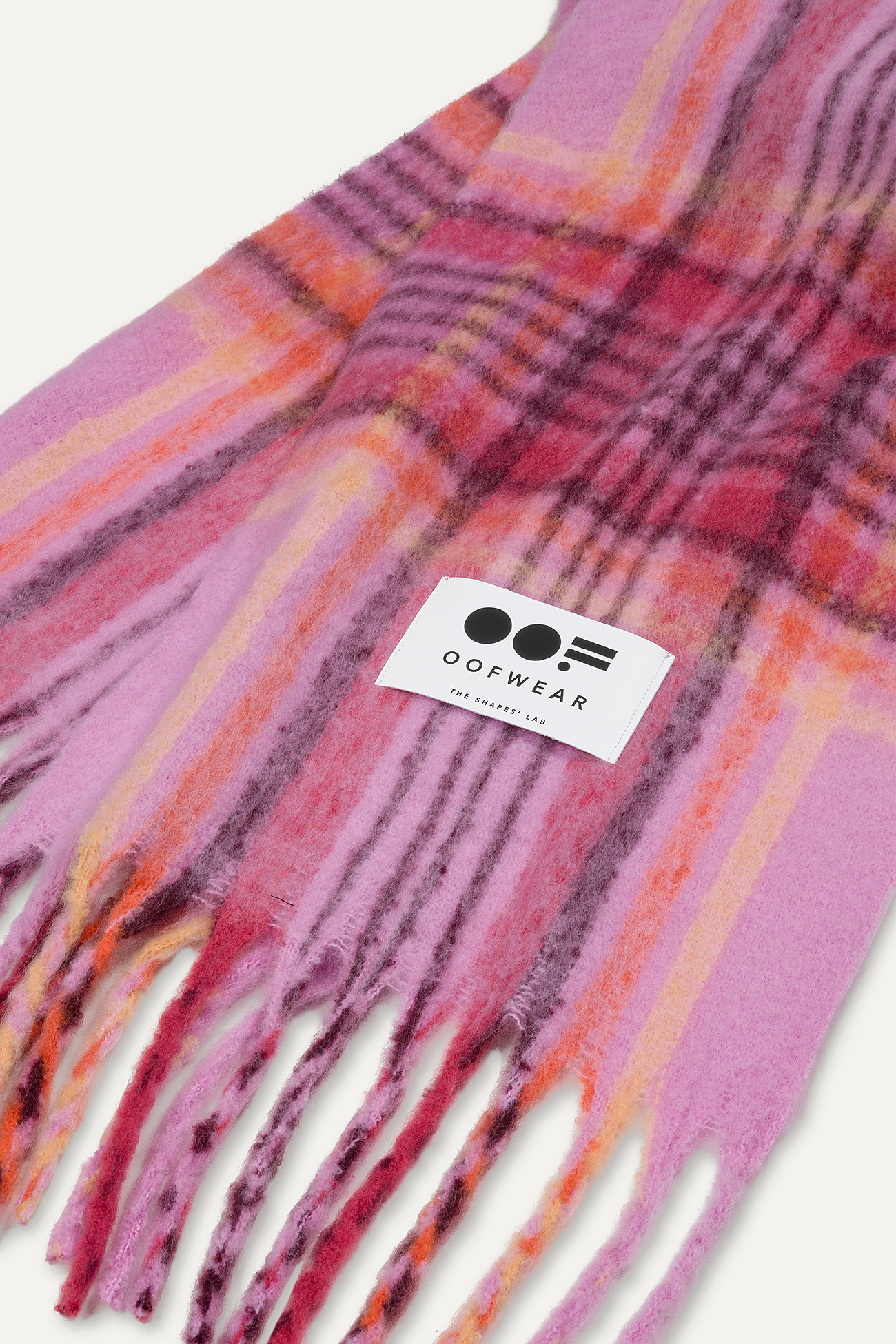 LONG FRINGED SCARF 2016  - PINK - OOF WEAR