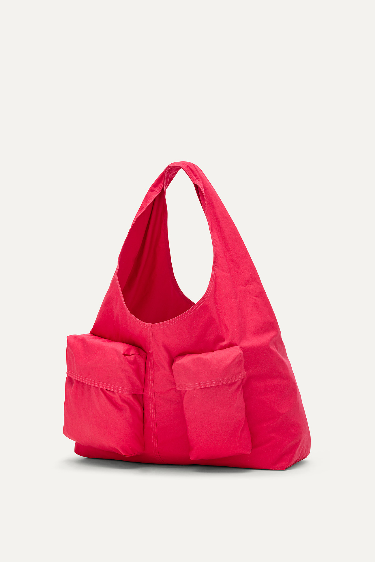 BAG WITH POCKETS IN COTTON GABARDINE 3085 -RASPBERRY - OOF WEAR