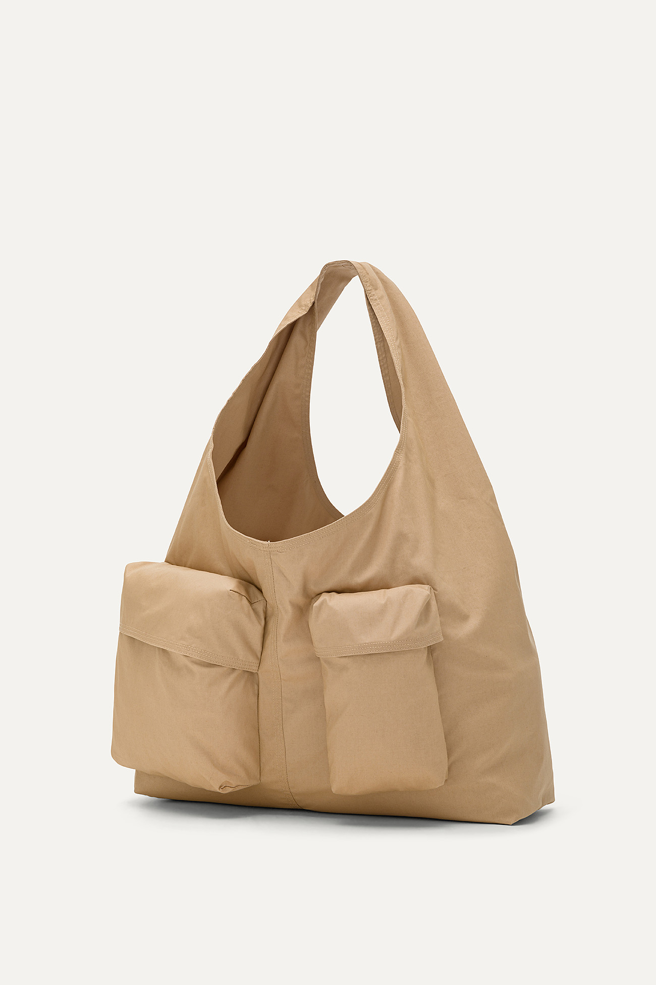 BAG WITH POCKETS IN COTTON GABARDINE 3085 - NATURAL - OOF WEAR