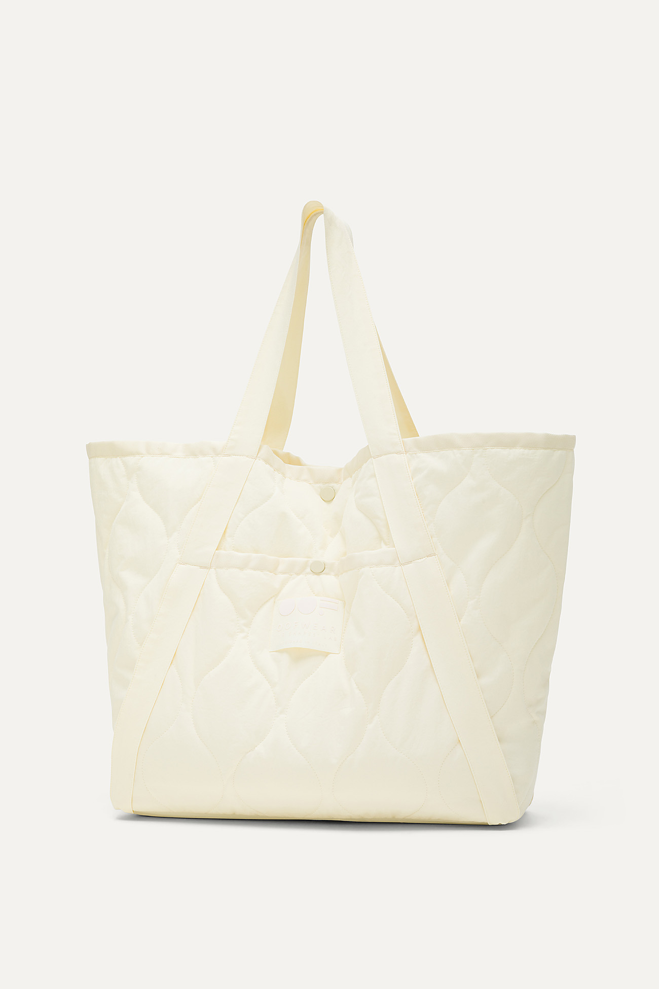 QUILTED COTTON SHOPPER BAG 3084 - VANILLA - OOF WEAR