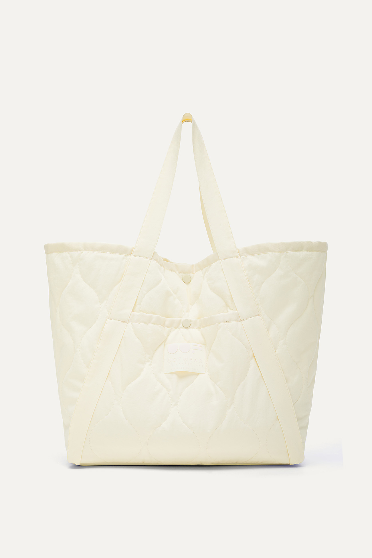 QUILTED COTTON SHOPPER BAG 3084 - VANILLA - OOF WEAR