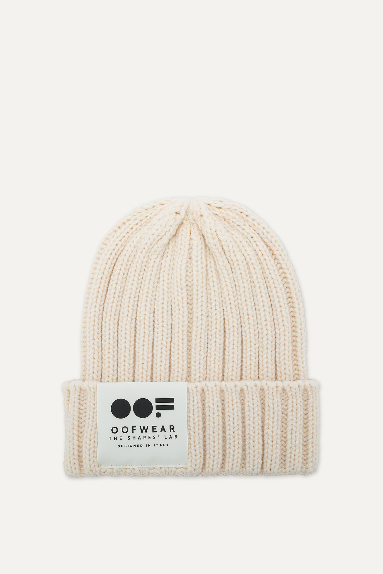 RIB KNIT BEANIE 2014 - CREAM - OOF WEAR