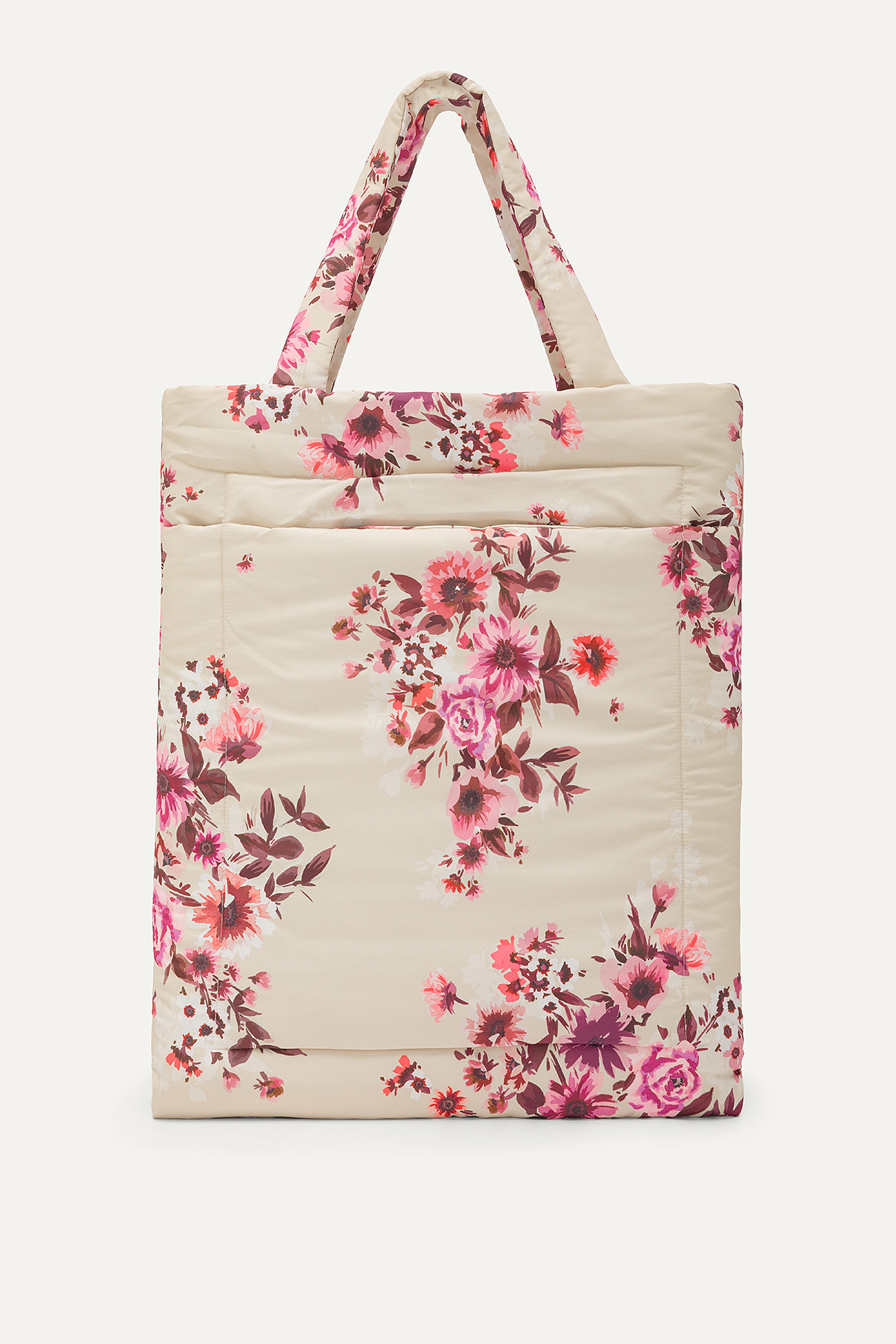 FLORAL PRINT NYLON BAG 3089  - SAND/PINK - OOF WEAR