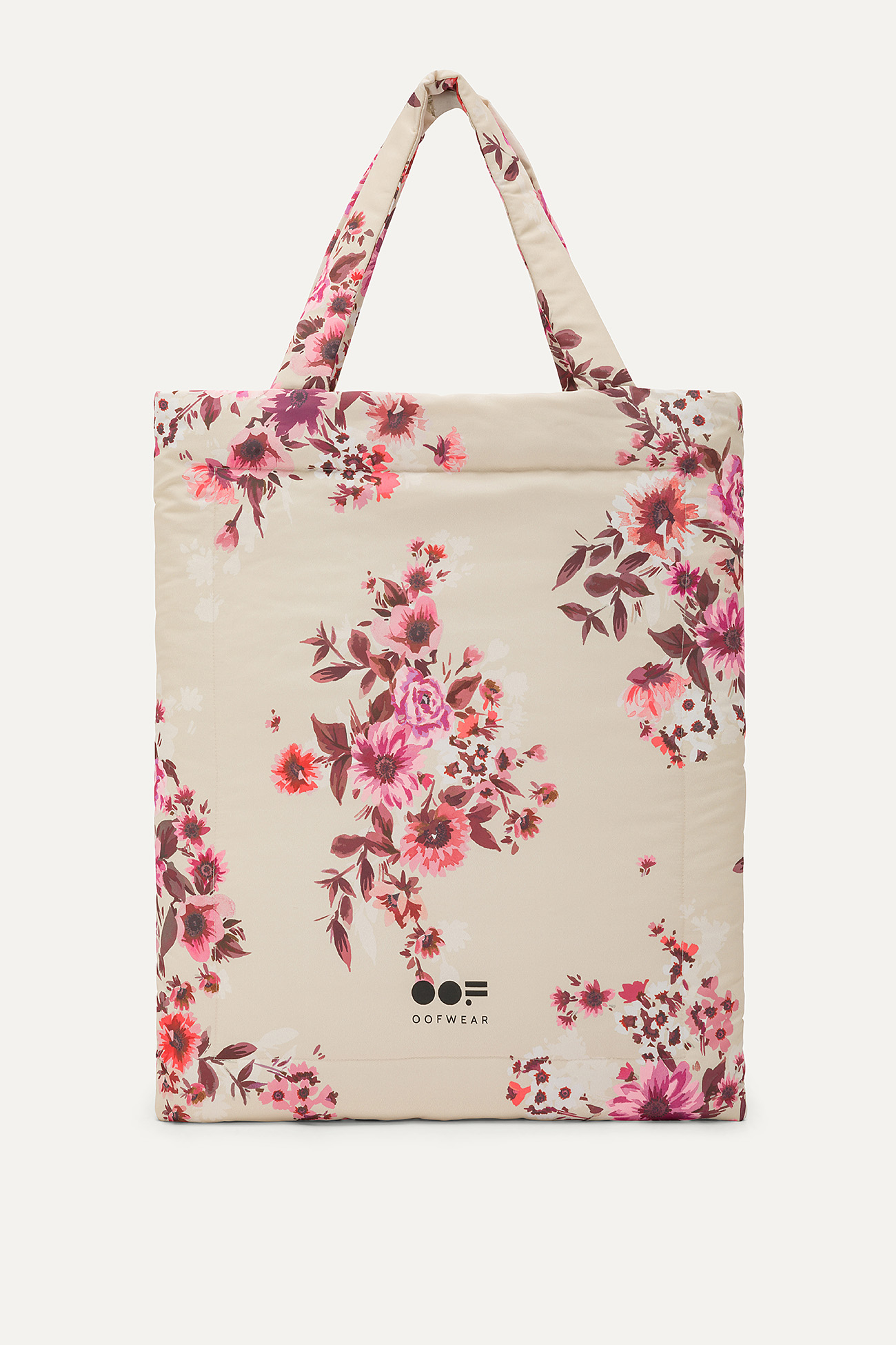 BORSA 3089 IN NYLON CON STAMPA FLOREALE - SABBIA/ROSA - OOF WEAR