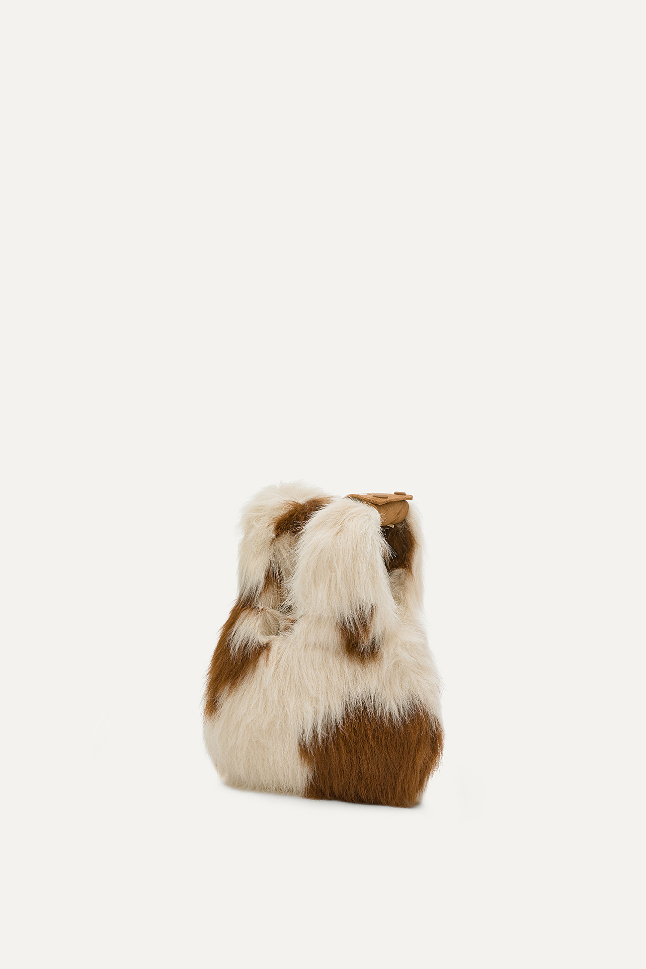 FAUX FUR BAG 3090  - NATURAL/BROWN - OOF WEAR