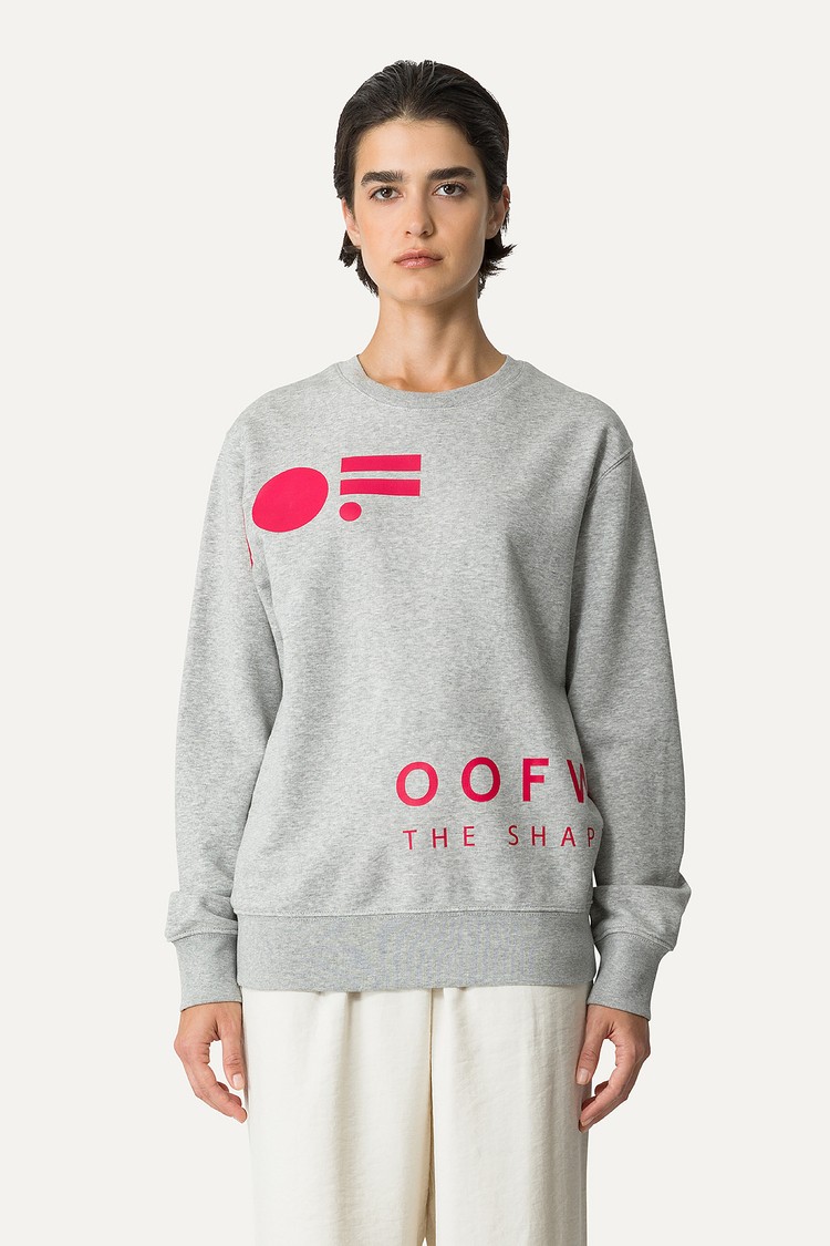 Oof Wear FELPA IN COTONE CON LOGO 4065 - GRIGIO MELANGE